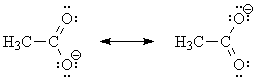 resonance in acetate anion