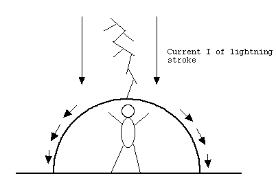 Lightning current 
flows through the body of the car and not through the occupant, mostly.