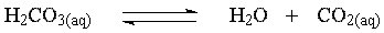 carbonic acid to water + CO2